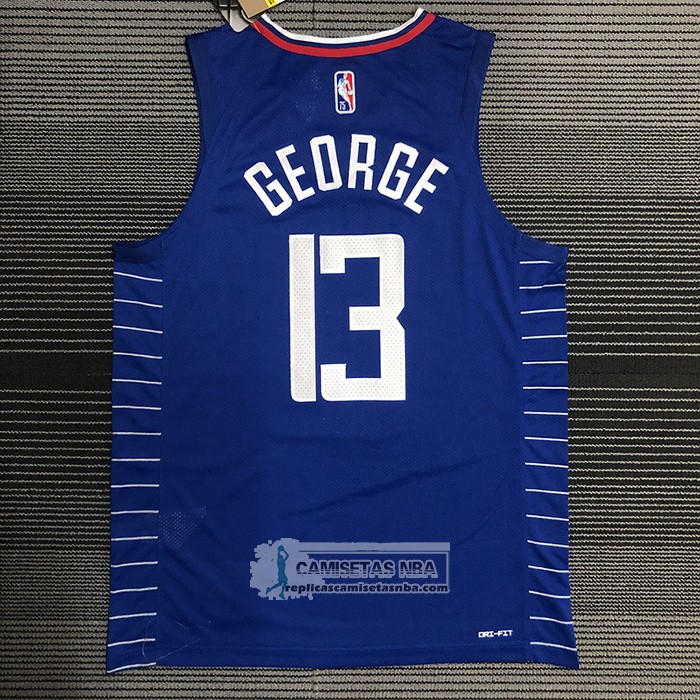 Camiseta Los Angeles Clippers Paul George NO 13 Icon 2020-21 Autentico Azul